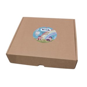 Квадратна Подаръчна Кутия Крафт, 23 х 23 х 5 см