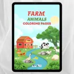 Farm Animals Coloring Book – Животните във фермата: Работни листове за оцветяване, Творчество и релакс, Деца 3+, Дигитален PDF формат за разпечатване А4