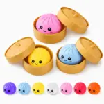 Мистериозен комплект от 3 Squishy Dumpling – 3 меки изненади в кутия